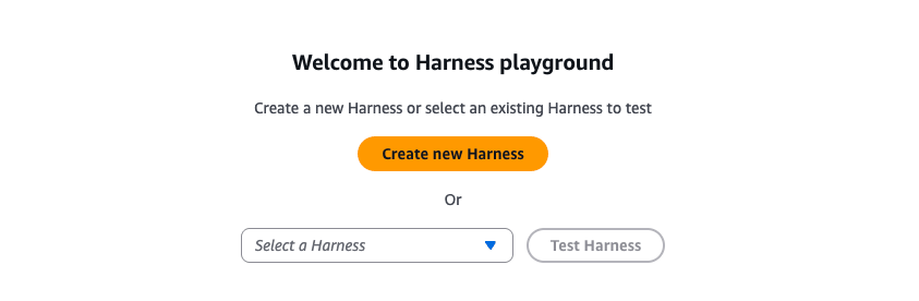 Harness playground: Select a Harness and Test Harness